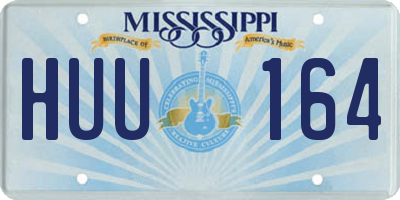 MS license plate HUU164