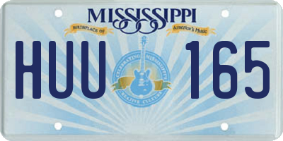 MS license plate HUU165