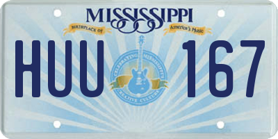 MS license plate HUU167