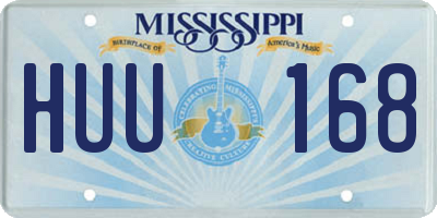 MS license plate HUU168