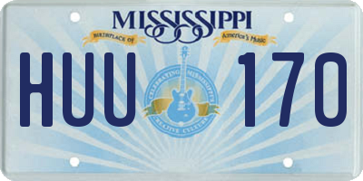 MS license plate HUU170