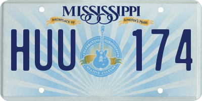 MS license plate HUU174