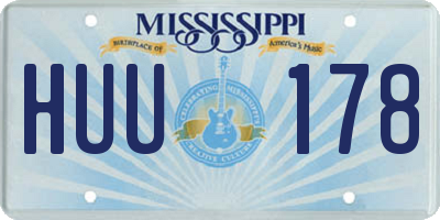 MS license plate HUU178