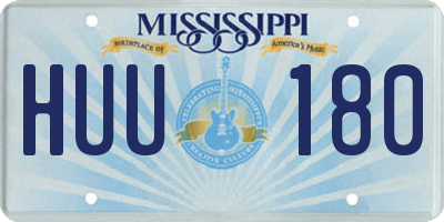 MS license plate HUU180