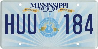 MS license plate HUU184