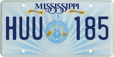 MS license plate HUU185