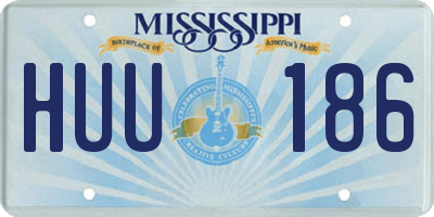 MS license plate HUU186