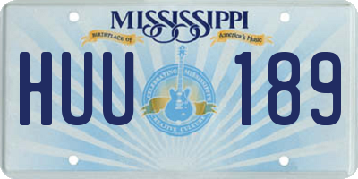 MS license plate HUU189