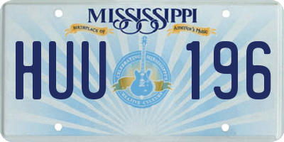 MS license plate HUU196