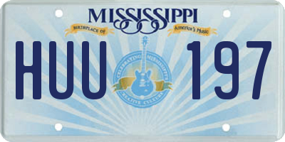 MS license plate HUU197