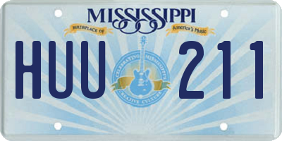 MS license plate HUU211