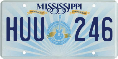 MS license plate HUU246