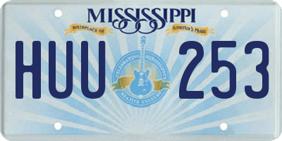 MS license plate HUU253