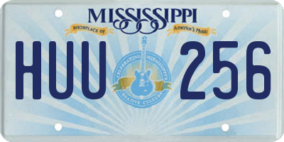MS license plate HUU256