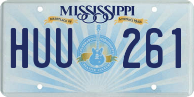 MS license plate HUU261