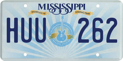 MS license plate HUU262