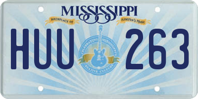 MS license plate HUU263