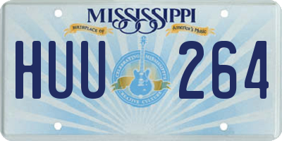MS license plate HUU264