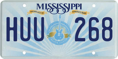 MS license plate HUU268