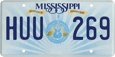 MS license plate HUU269