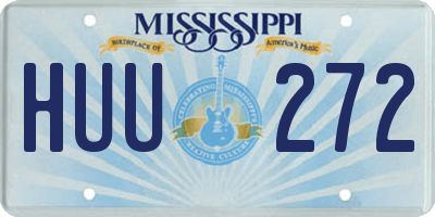 MS license plate HUU272