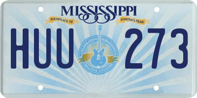 MS license plate HUU273