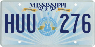 MS license plate HUU276