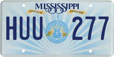 MS license plate HUU277