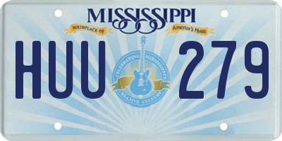 MS license plate HUU279