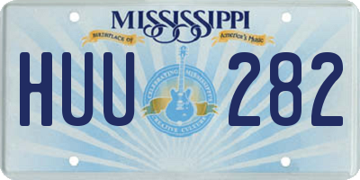 MS license plate HUU282