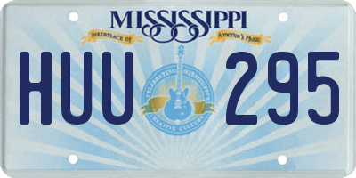 MS license plate HUU295