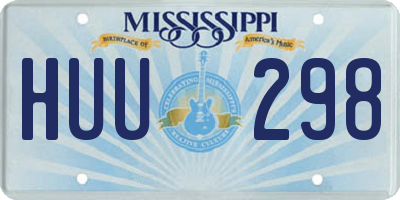 MS license plate HUU298