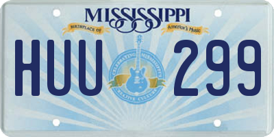 MS license plate HUU299