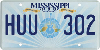 MS license plate HUU302
