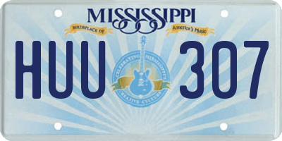 MS license plate HUU307