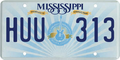 MS license plate HUU313