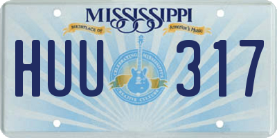 MS license plate HUU317