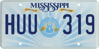 MS license plate HUU319