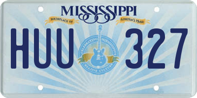 MS license plate HUU327
