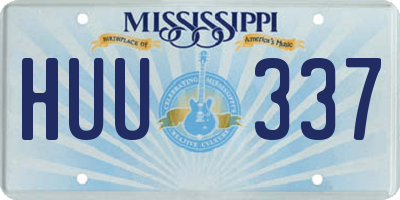 MS license plate HUU337