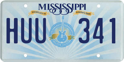 MS license plate HUU341