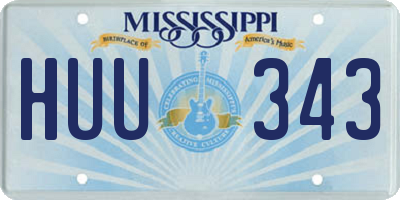 MS license plate HUU343