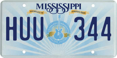MS license plate HUU344