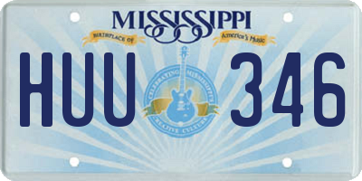 MS license plate HUU346