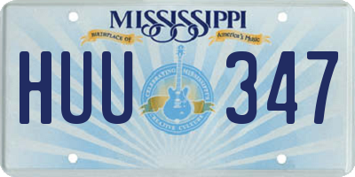 MS license plate HUU347