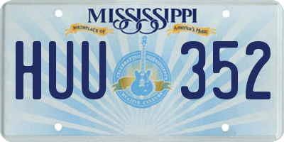 MS license plate HUU352