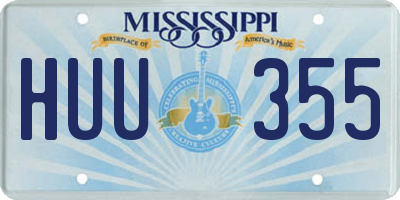MS license plate HUU355