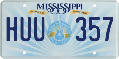MS license plate HUU357