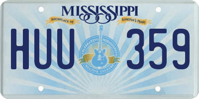 MS license plate HUU359