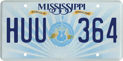 MS license plate HUU364